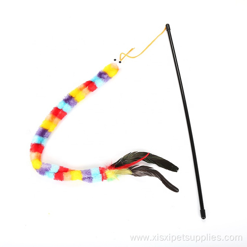 snake cat stick plastic pole cat teaser